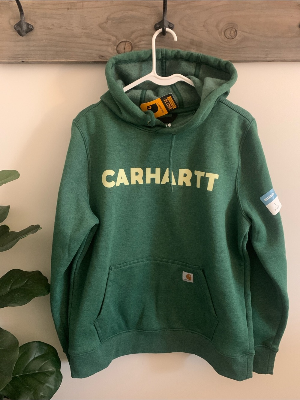 Carhartt Woman’s Green Logo Hooded Sweatshirt